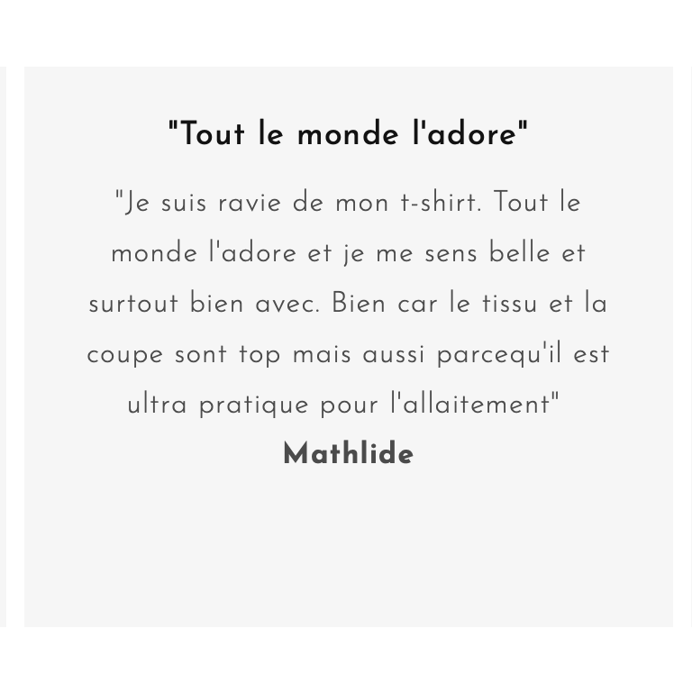tout le monde l'adore - vêtement d'allaitement