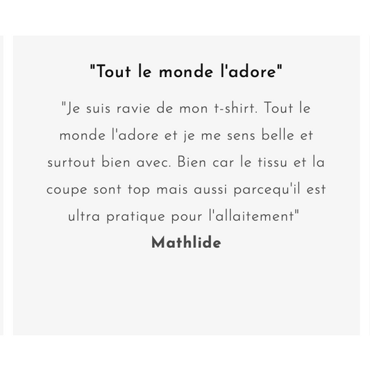 tout le monde l'adore - vêtement d'allaitement