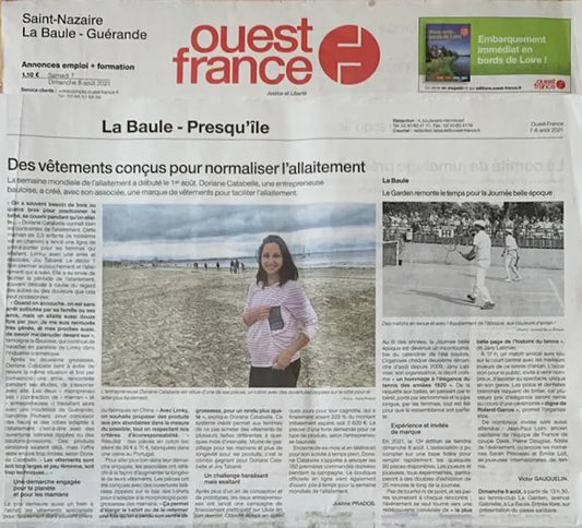 ouest france marque locale LIMKY de vêtement d'allaitement