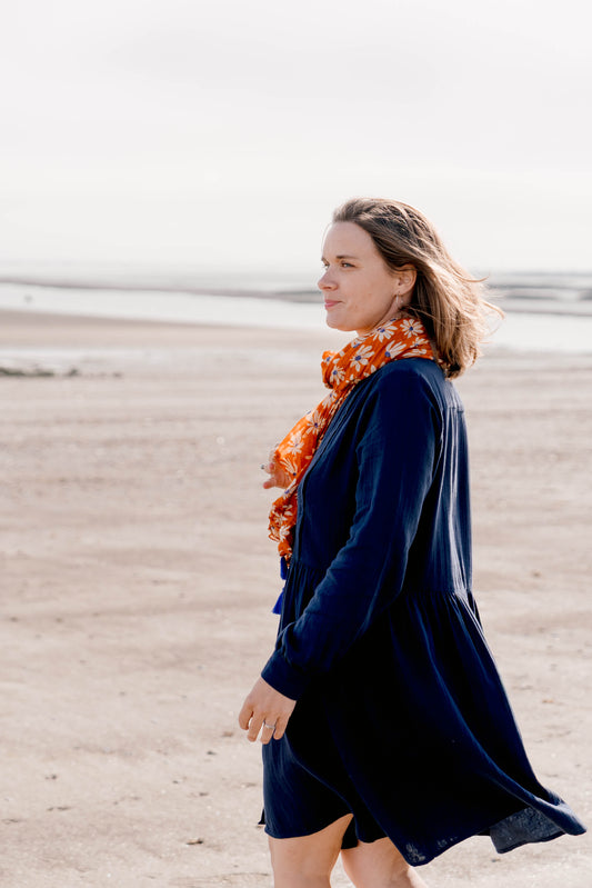 Robe de Grossesse et Allaitement - Bleu Marine