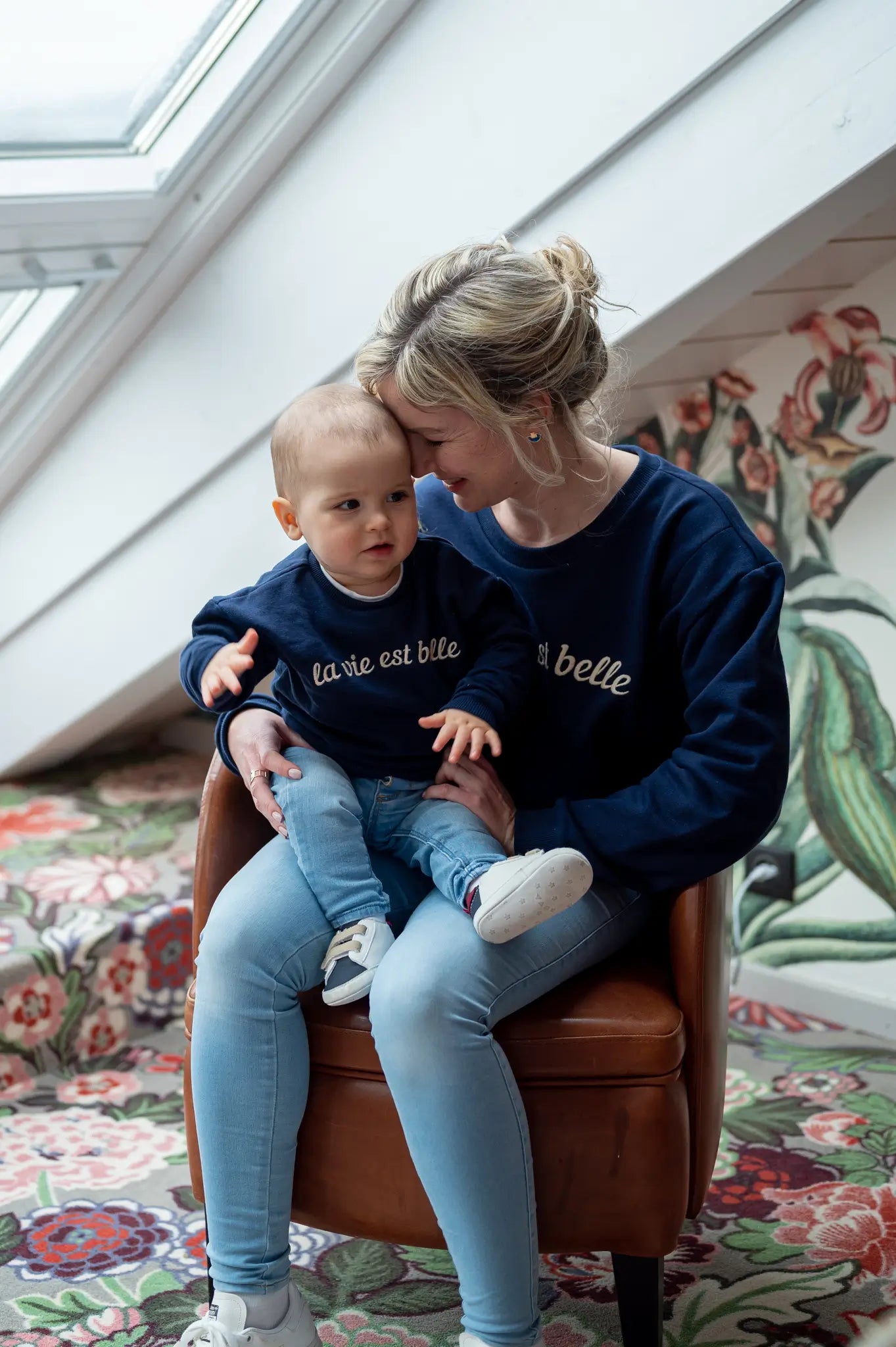 sweat maman bébé matchy matchy la vie est belle