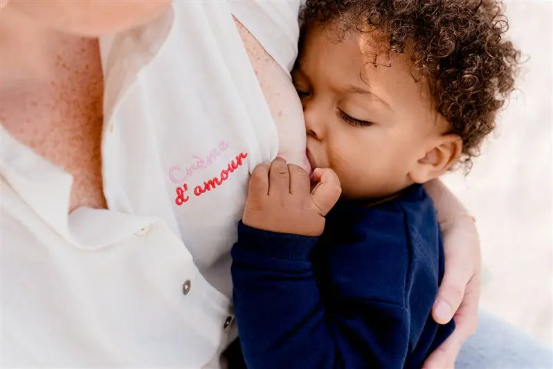 Blouse de Grossesse et Allaitement "Crème d'Amour" (Crème)