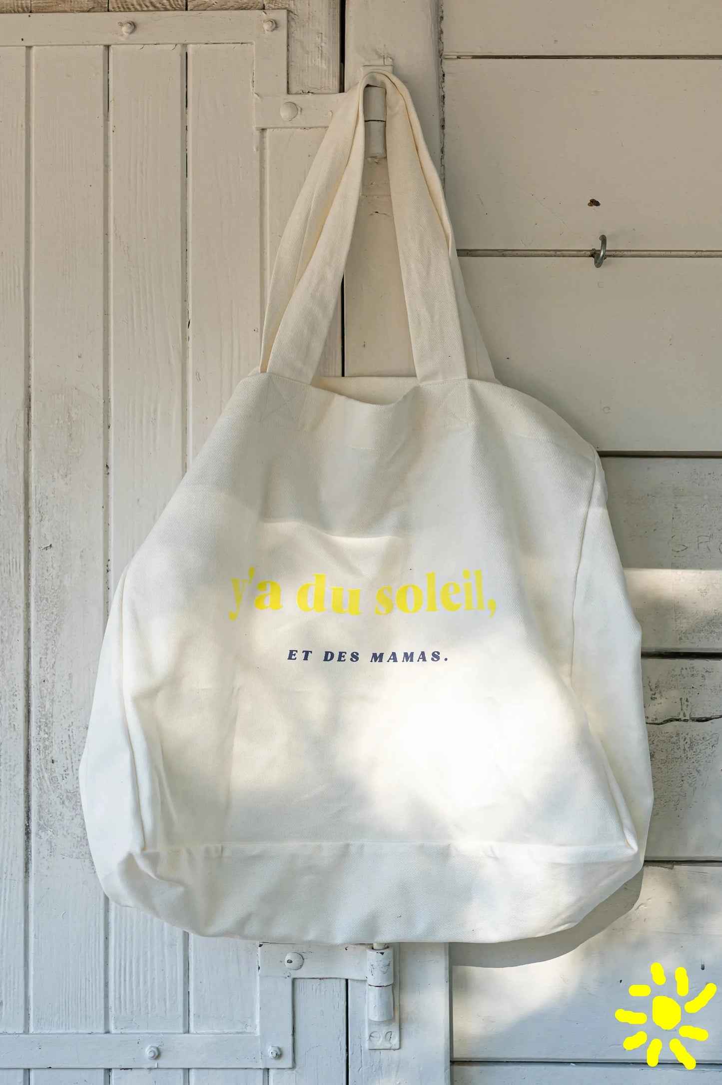 SAC CABAS XXL - "Y'a du Soleil et des Mamas"