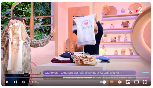 vêtements d'allaitement de la maison des maternelles sur France 2 TV