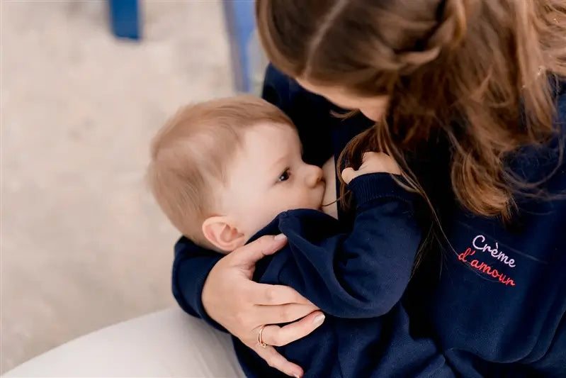 Sweat Grossesse et Allaitement "Crème d'Amour" (Navy)