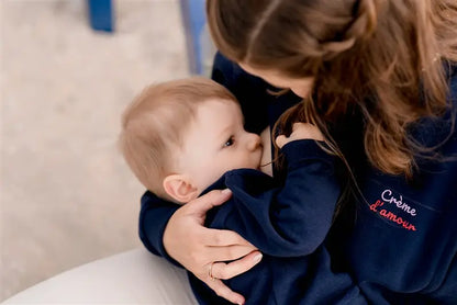 Sweat Grossesse et Allaitement "Crème d'Amour" (Navy)
