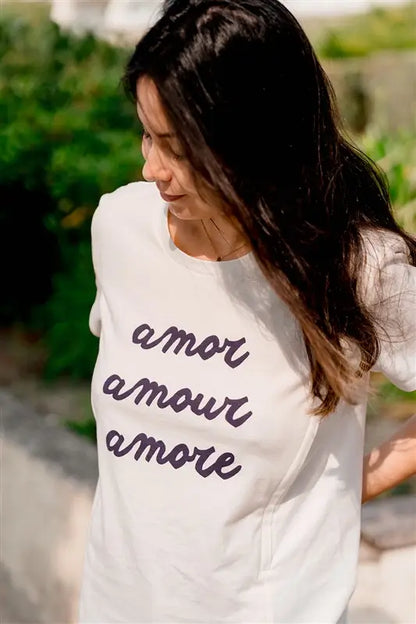 T-shirt Allaitement "Amor Amour Amore"