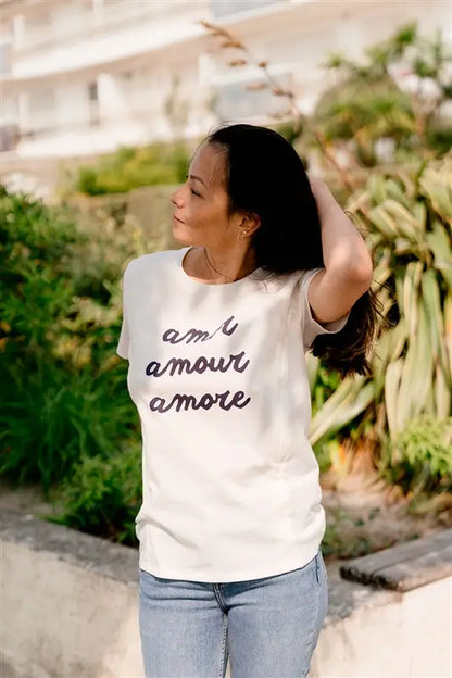 T-shirt Allaitement "Amor Amour Amore"