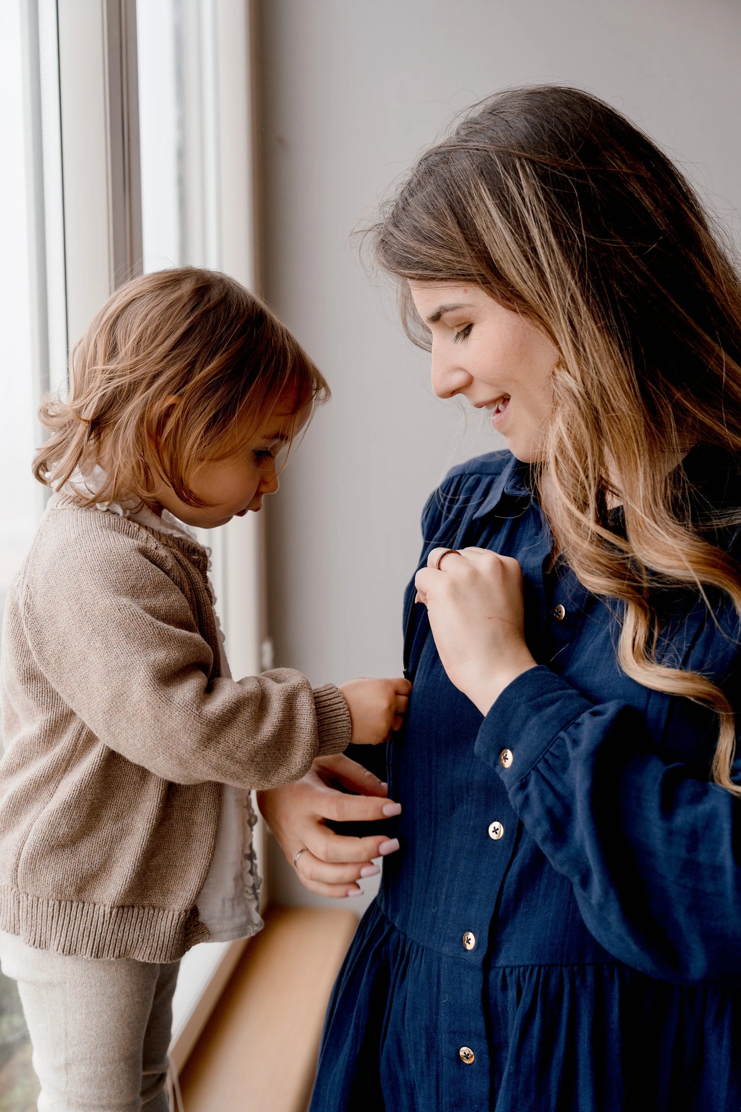Robe de Grossesse et Allaitement - Bleu Marine