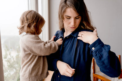 Robe de Grossesse et Allaitement - Bleu Marine