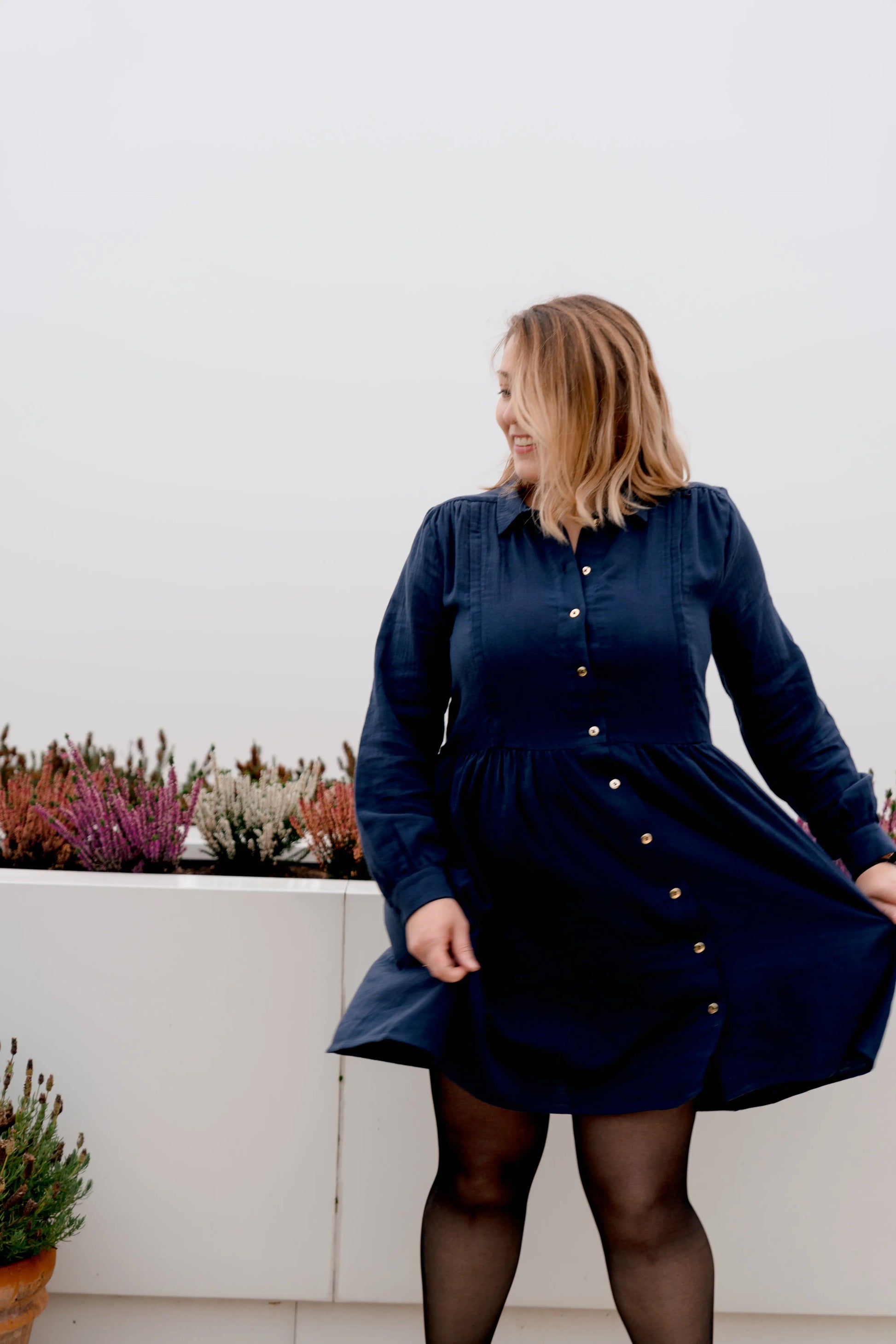 Robe de Grossesse et Allaitement - Bleu Marine - LIMKY