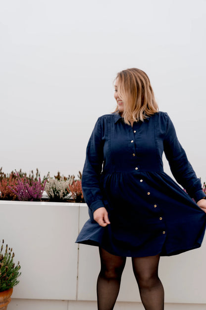 Robe de Grossesse et Allaitement - Bleu Marine - LIMKY