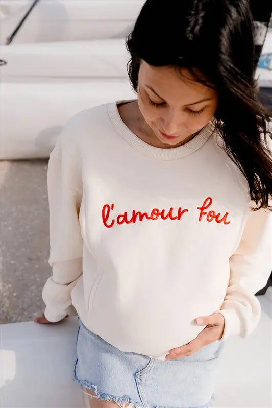 Sweat Grossesse et Allaitement "L'Amour Fou"