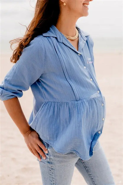 Bluse für Schwangerschaft und Stillzeit "Crème d'Amour"
