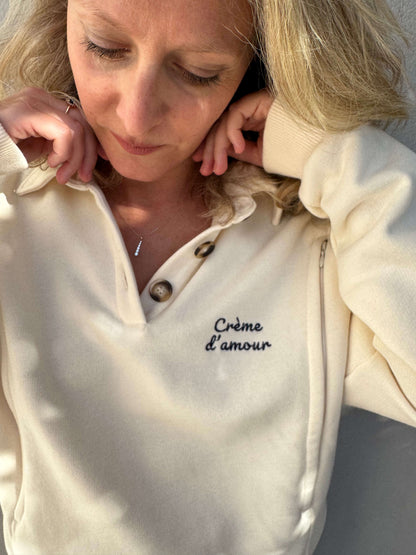 Sweat Grossesse et Allaitement "Crème d'Amour"