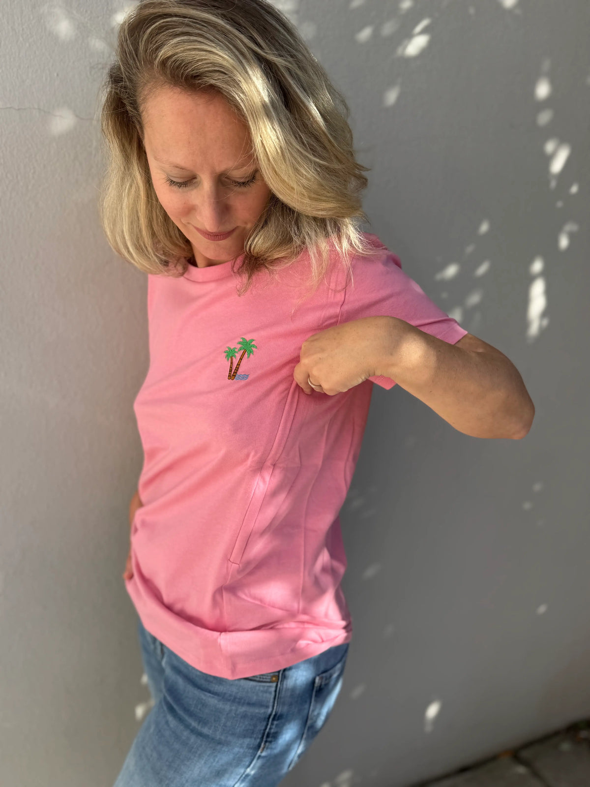T-shirt Allaitement brodé "Palmier"