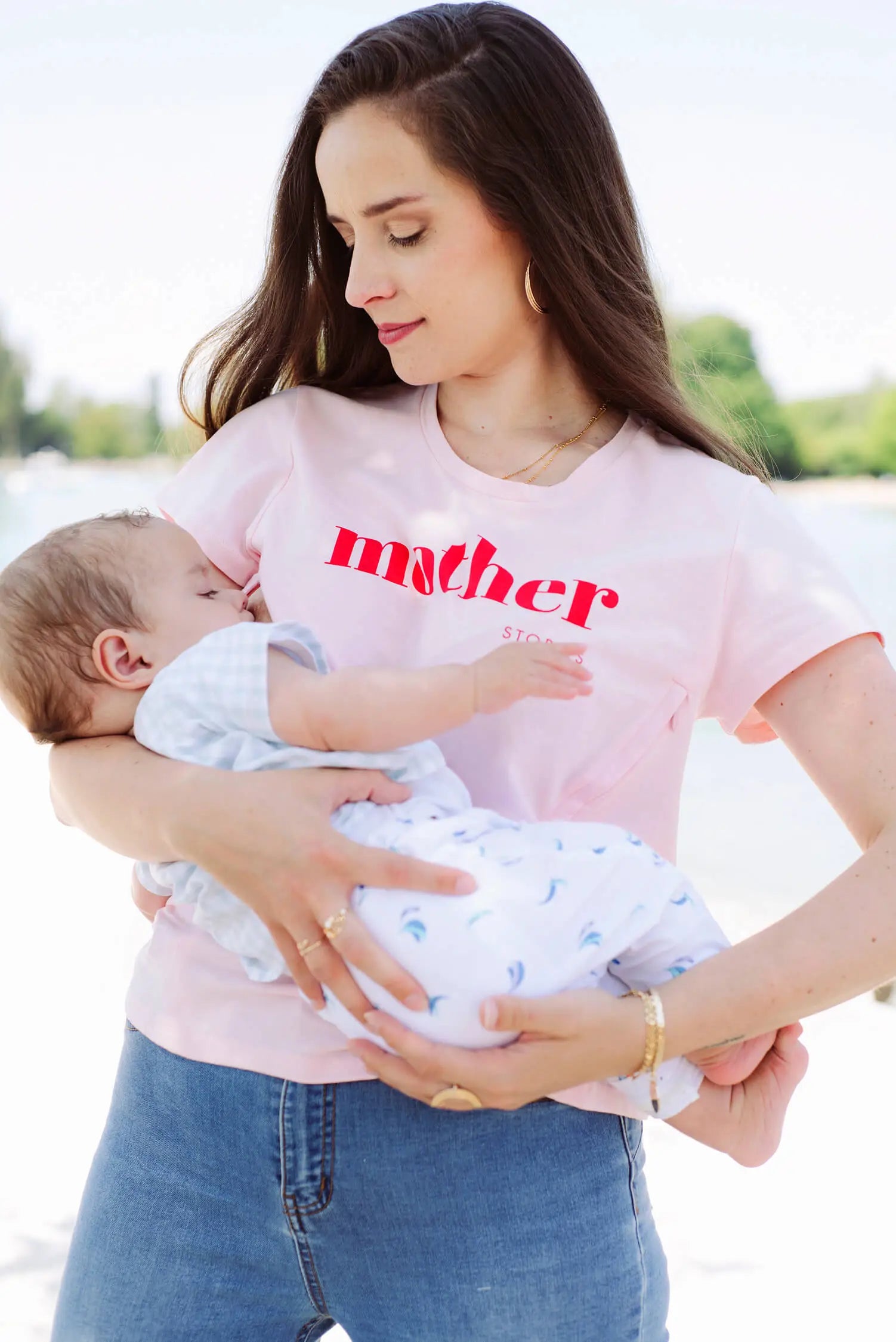 t-shirt Mother Stories en coton bio allaitement